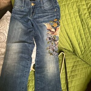 Guess premium bootcut Embroidered Blue Jeans